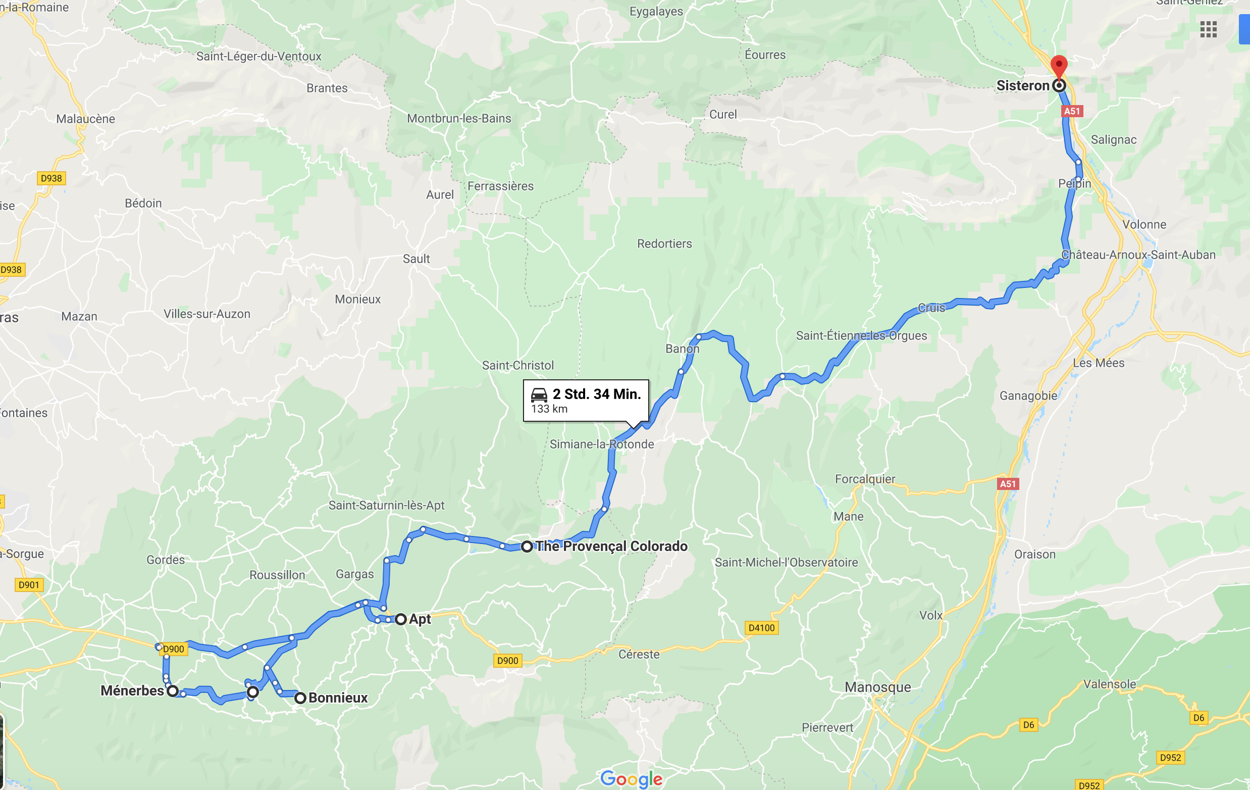 Ménerbes – Lacoste – Bonnieux – Le provençal Colorado